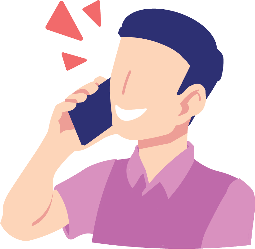 Man reaching out to PCS proessionals.